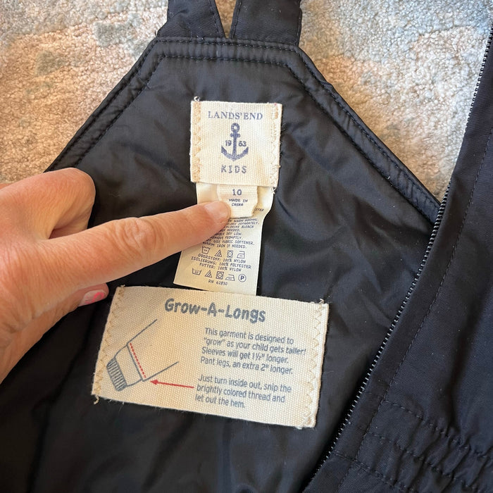 Lands' End Kids Squall Waterproof Iron Knee Snow Bibs 10