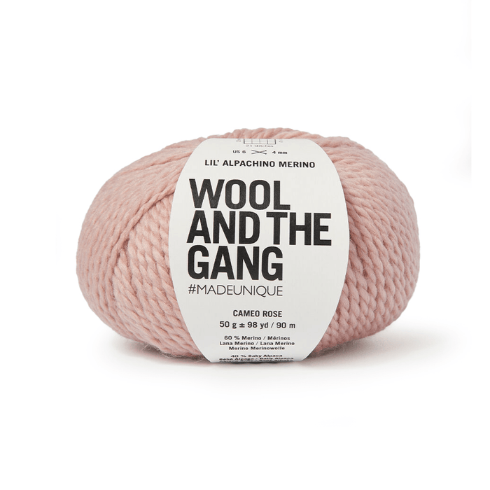 Wool And The Gang Lil' Alpachino Merino - Cameo Rose 5056341333302 | Yarn at Michigan Fine Yarns