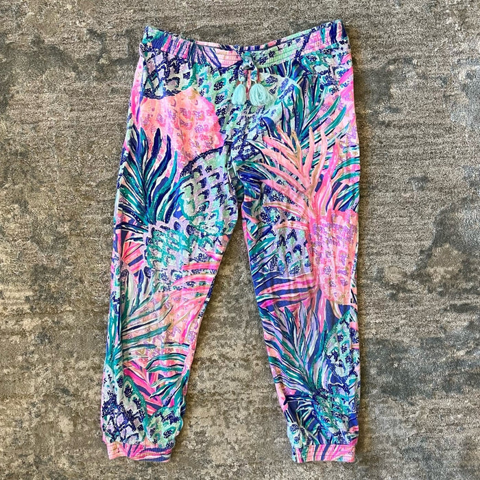 Lilly Pulitzer Girls Destan Pant Multi Gypset Paradise M 6-7