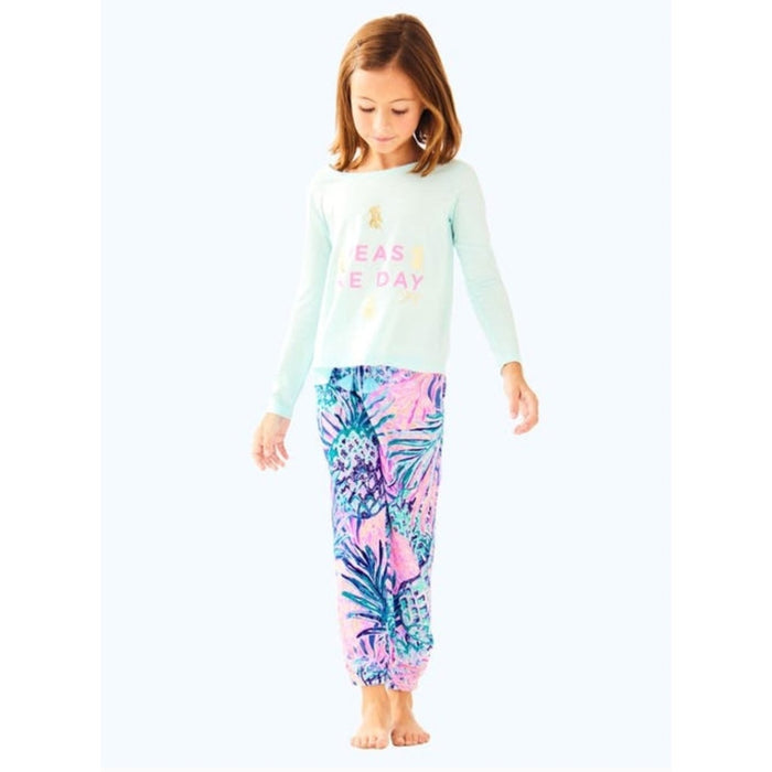 Lilly Pulitzer Girls Destan Pant Multi Gypset Paradise M 6-7