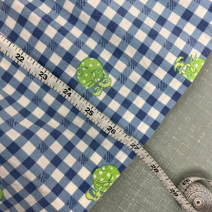 Lilly Pulitzer Girls Sweet Blue Picnic Plaid Smocked Hermit Crab Dress 6