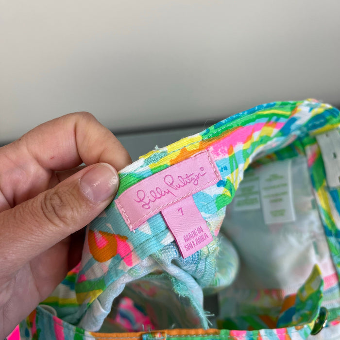 Lilly Pulitzer Mini Callahan Shorts Multi Sea Salt and Sun 7 NWOT