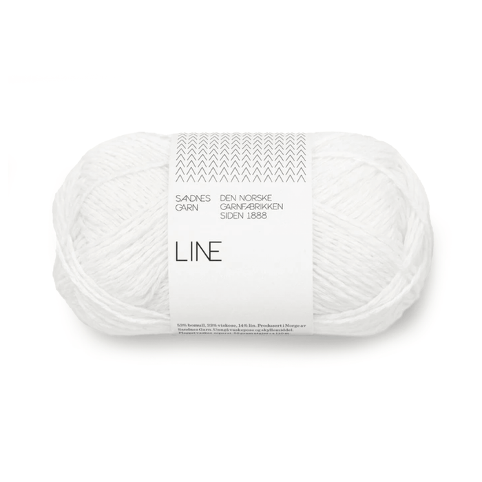 Sandnes Garn Line - 1001 - True White  | Yarn at Michigan Fine Yarns