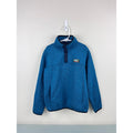 L.L. Bean Sweater Fleece Half Snap Pullover Blue Small 8