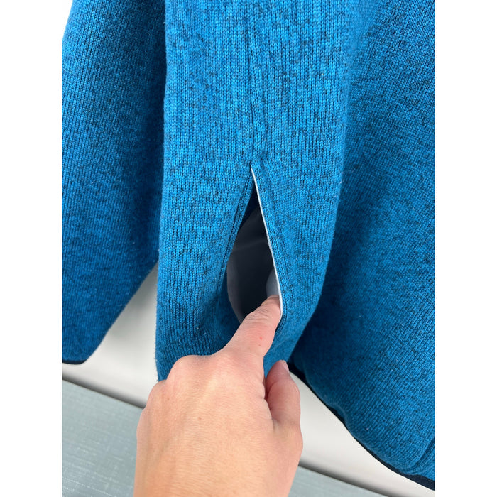 L.L. Bean Sweater Fleece Half Snap Pullover Blue Small 8