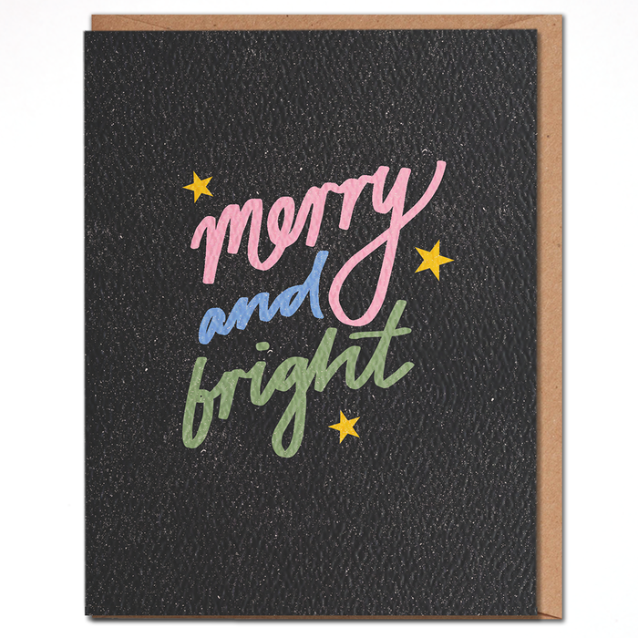 Merry and Bright Holiday card - Rebel Villa
