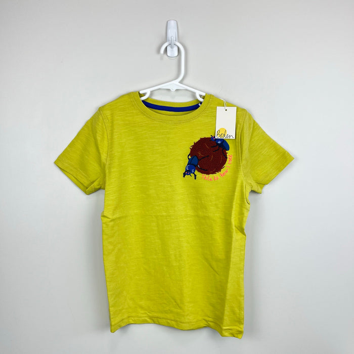 Mini Boden Boucle Print Logo T-Shirt Gooseberry 8-9 NWT