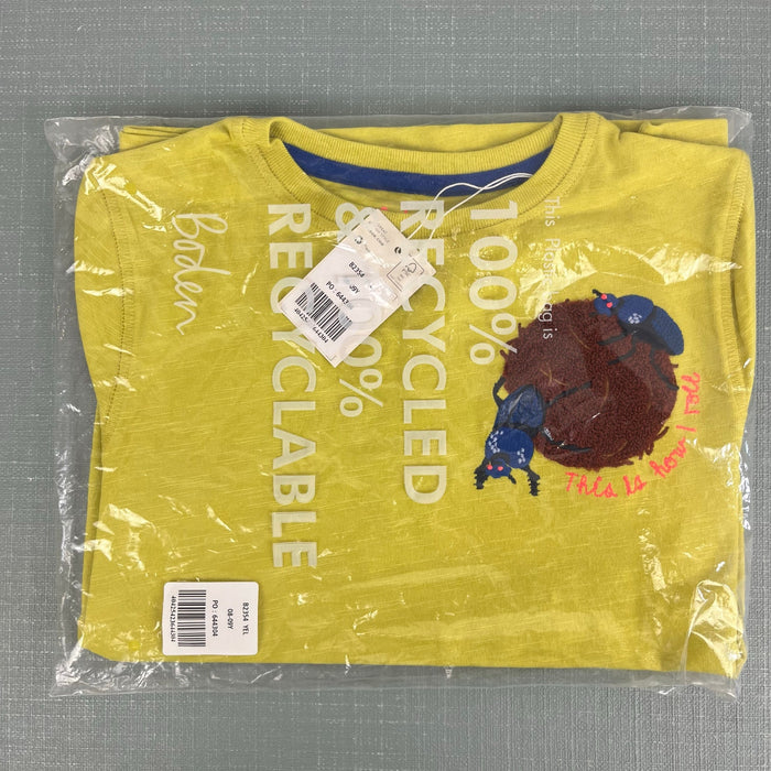 Mini Boden Boucle Print Logo T-Shirt Gooseberry 8-9 NWT