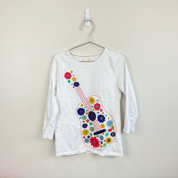 Mini Boden Flutter Applique Guitar Tee 7-8