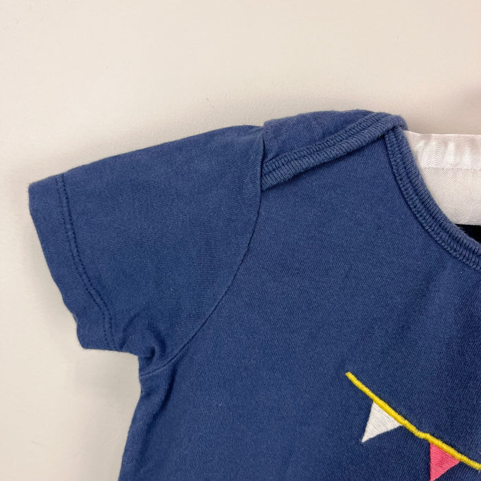 Mini Boden Short Sleeve Applique Party Pig T-Shirt 2-3