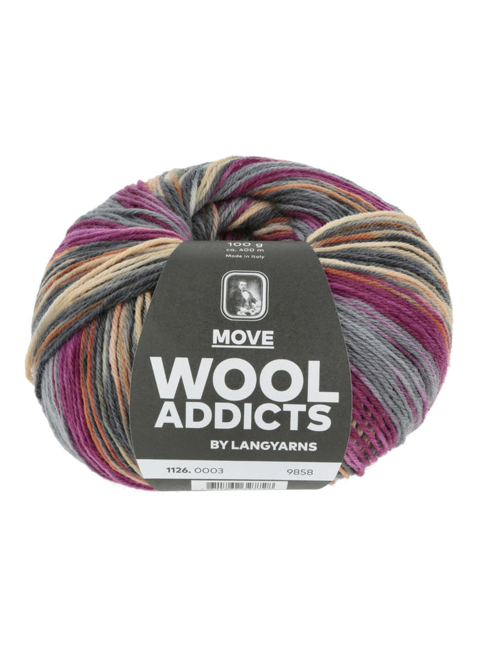 Wooladdicts Move - 1126 - 03 Grey Purple Orange 7611862327728 | Yarn at Michigan Fine Yarns