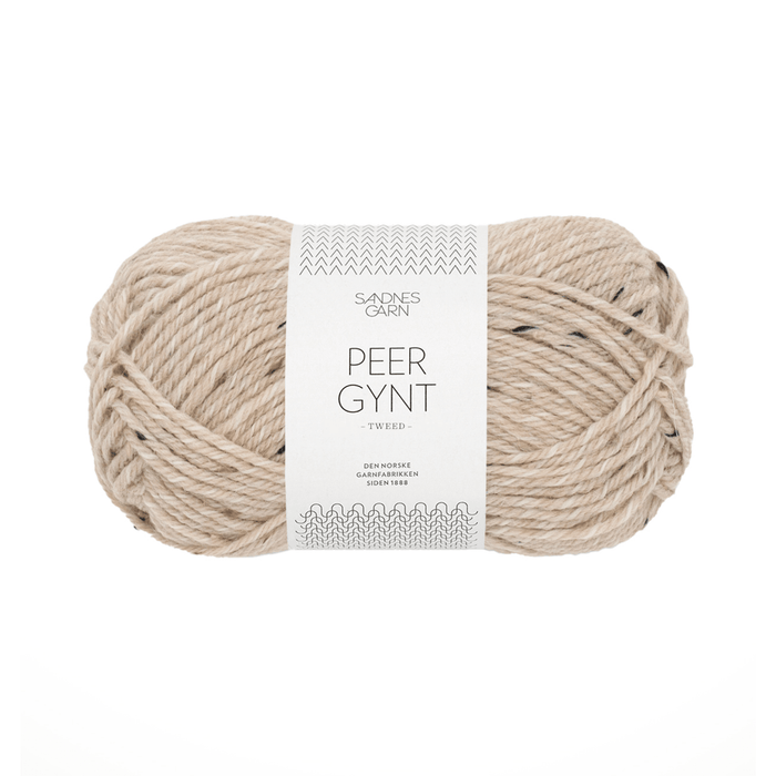 Sandnes Garn Peer Gynt Tweed - 2730 - Light Beige Melange / Brown Tweed  | Yarn at Michigan Fine Yarns
