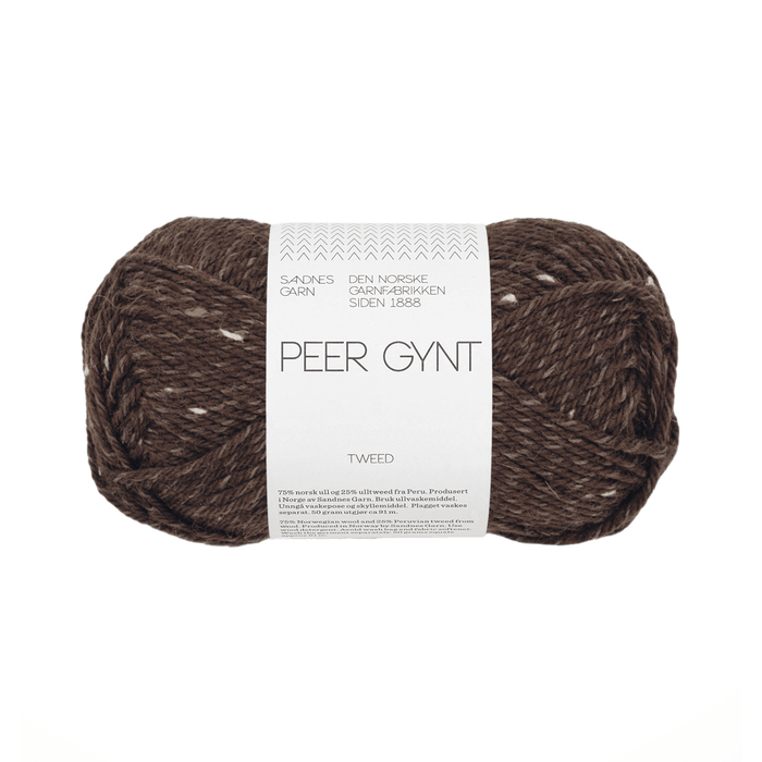 Sandnes Garn Peer Gynt Tweed - 3085 - Dark Brown / Brown Tweed  | Yarn at Michigan Fine Yarns