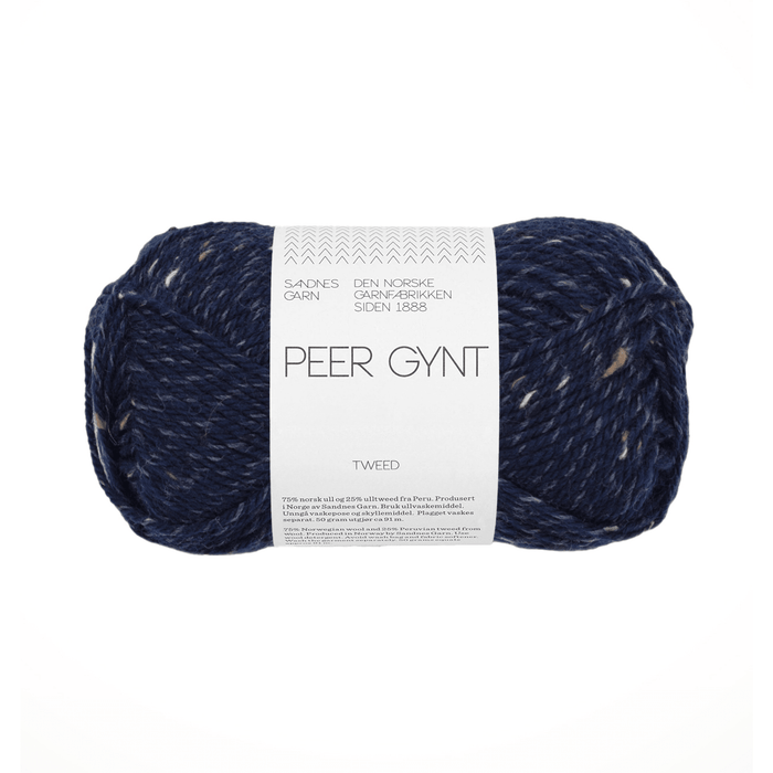 Sandnes Garn Peer Gynt Tweed - 5585 - Navy / Brown Tweed  | Yarn at Michigan Fine Yarns
