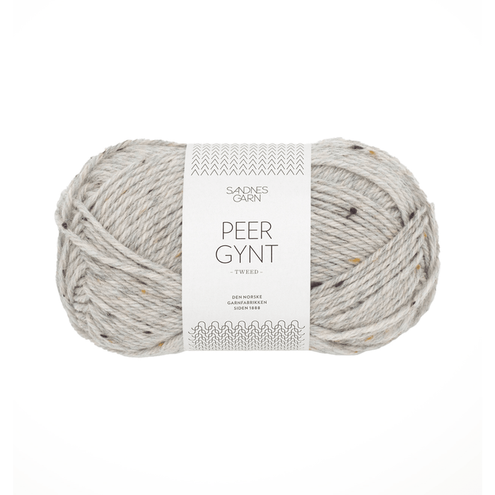 Sandnes Garn Peer Gynt Tweed - 1035 - Light Grey Melange / Autumn Tweed  | Yarn at Michigan Fine Yarns