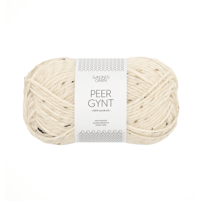 Sandnes Garn Peer Gynt Tweed - 2523 - Natural White / Brown Tweed  | Yarn at Michigan Fine Yarns