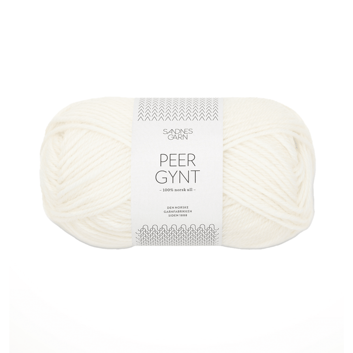 Sandnes Garn Peer Gynt - 1001 - True White  | Yarn at Michigan Fine Yarns
