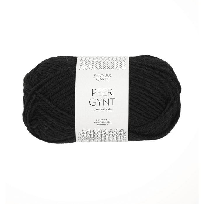 Sandnes Garn Peer Gynt - 1099 - Black  | Yarn at Michigan Fine Yarns