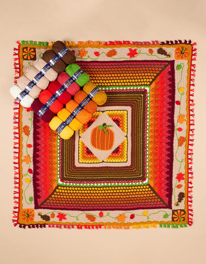 Sirdar Pumpkin Spice Blanket Kit -Original Colorway  | Kits at Michigan Fine Yarns