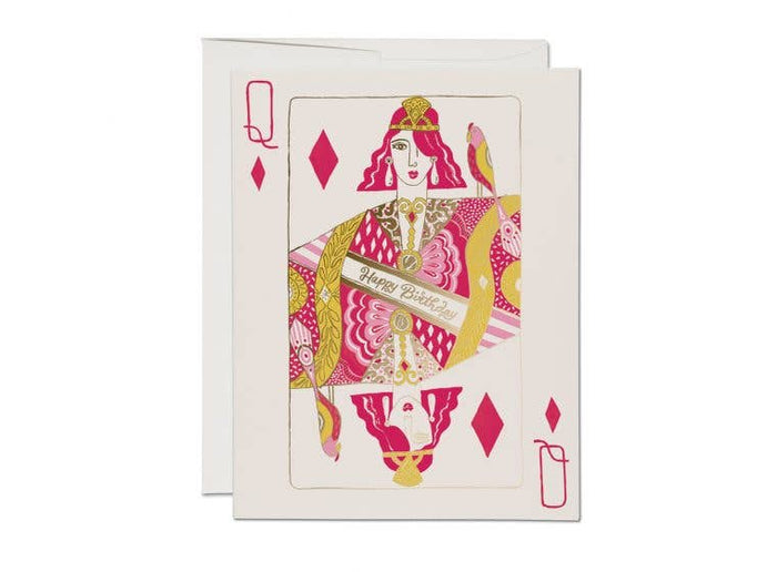 Queen of Diamonds birthday greeting card - Rebel Villa