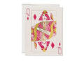 Queen of Diamonds birthday greeting card - Rebel Villa