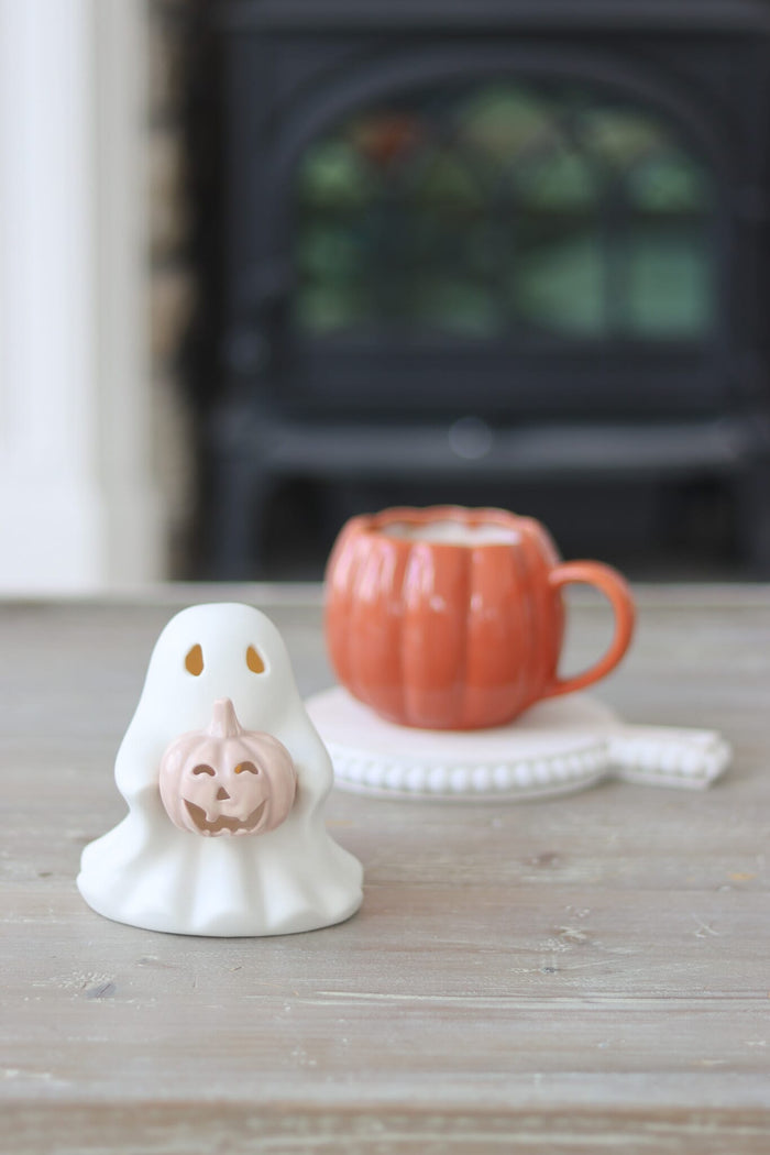 Rattan Pumpkin & Ghost Halloween Shelf Bundle