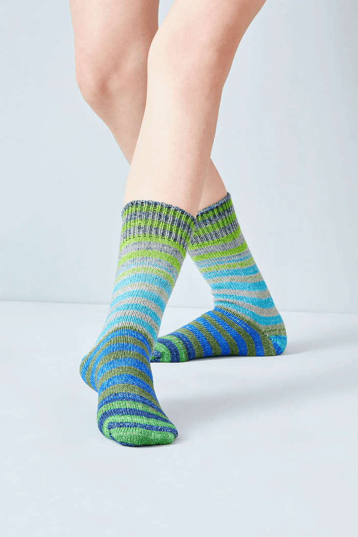 Urth Yarns Ready Made Uneek Socks - Verdant Crew - Small | Kits at Michigan Fine Yarns