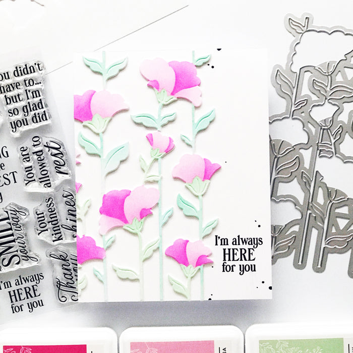 Rising Wildflowers stencil