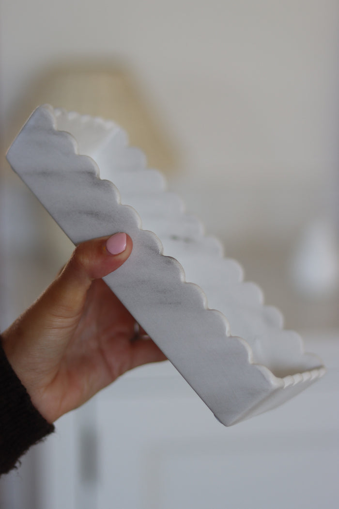Scalloped Ceramic Tray