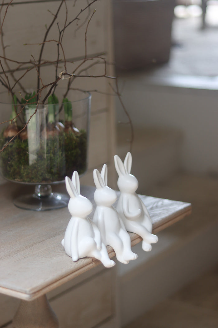 Set of 3 Shelf Sitting Easter Bunnies