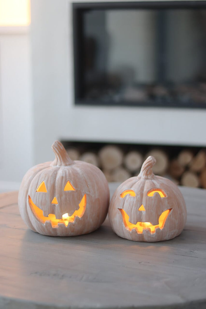 Set of Large Jack O Lanterns - DEFECT