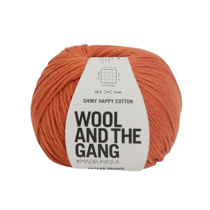Wool And The Gang Shiny Happy Cotton - Bazaar Orange 700461388661 | Yarn at Michigan Fine Yarns