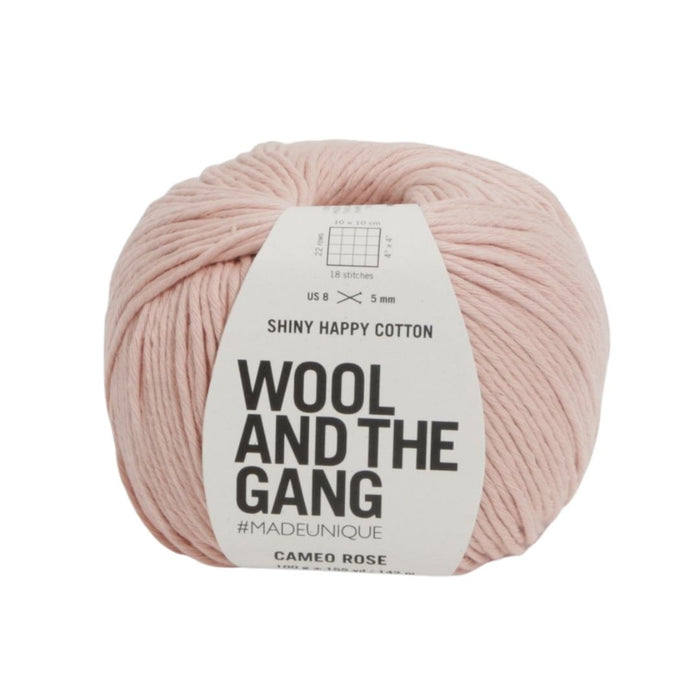Wool And The Gang Shiny Happy Cotton - Cameo Rose 700461388678 | Yarn at Michigan Fine Yarns