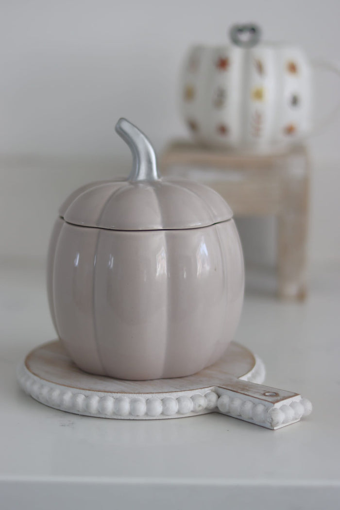 Small Ceramic Pumpkin Jar - Autumn