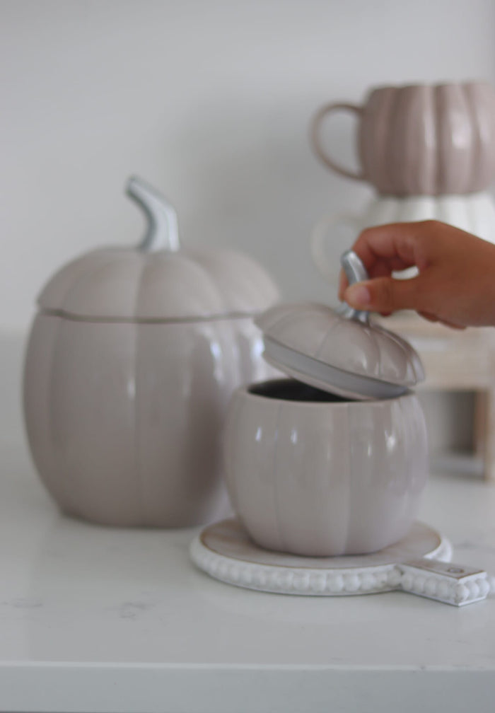 Small Ceramic Pumpkin Jar - Autumn