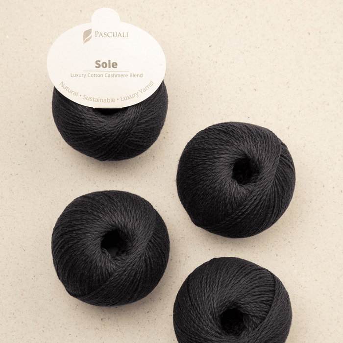 Pascuali Sole -35 - Black  | Yarn at Michigan Fine Yarns
