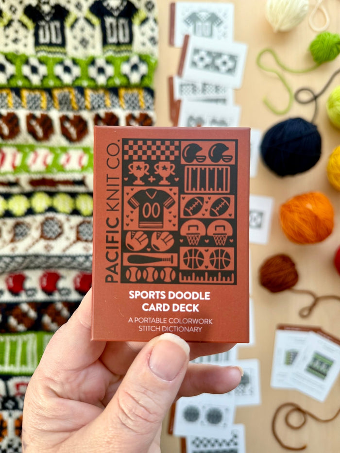 Pacific Knit Co. Sports Doodle Card Deck -  | Patterns at Michigan Fine Yarns