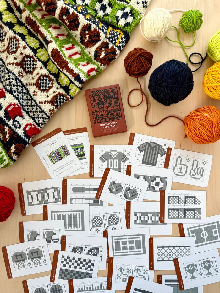Pacific Knit Co. Sports Doodle Card Deck -  | Patterns at Michigan Fine Yarns