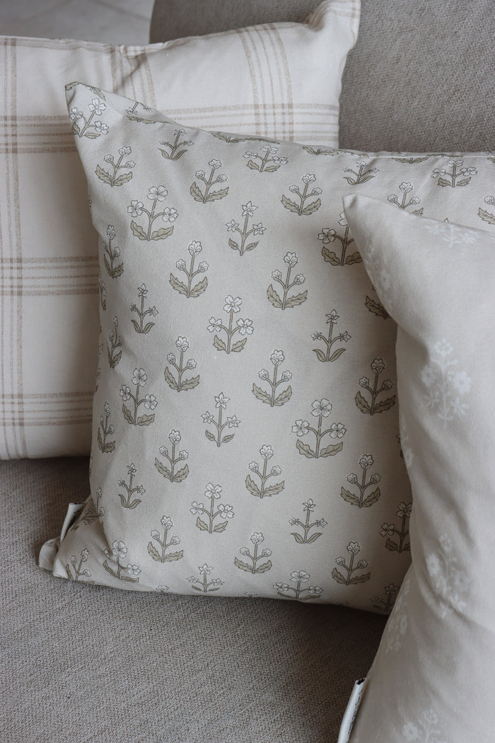 Stone Floral Cushion Cover