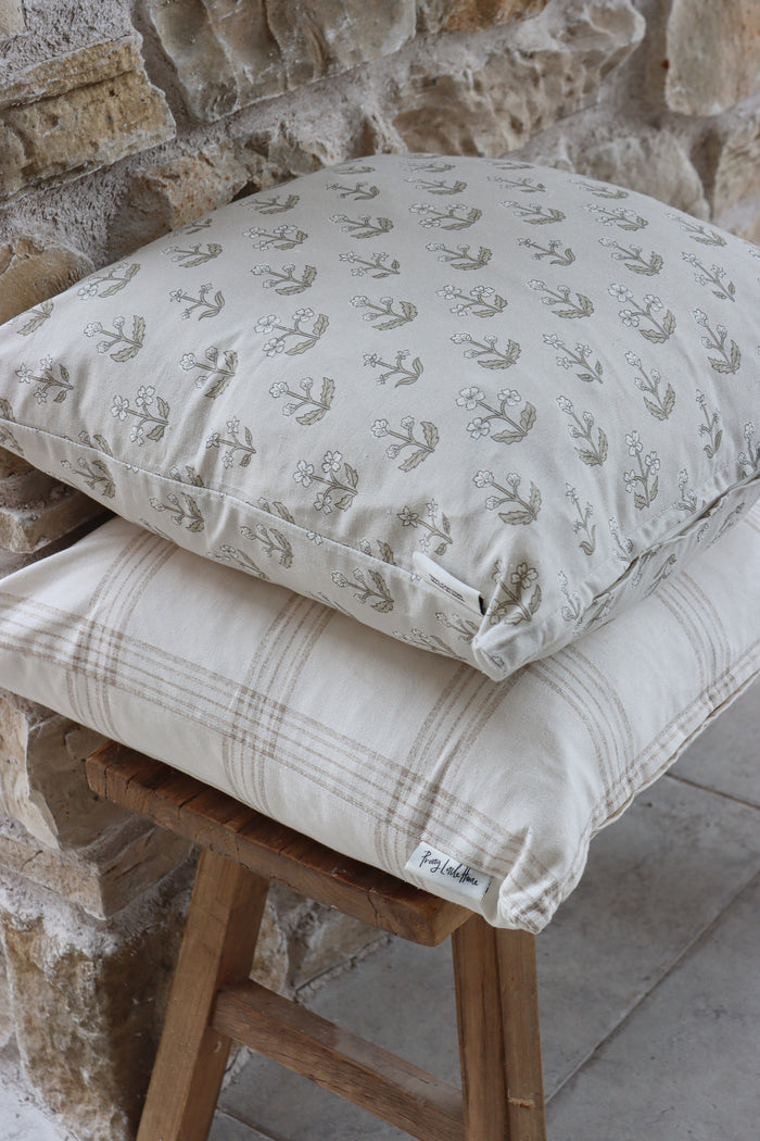 Stone Floral Cushion Cover