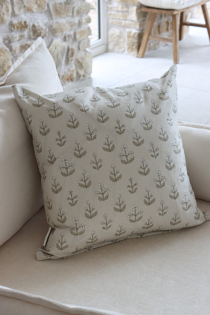 Stone Floral Cushion Cover