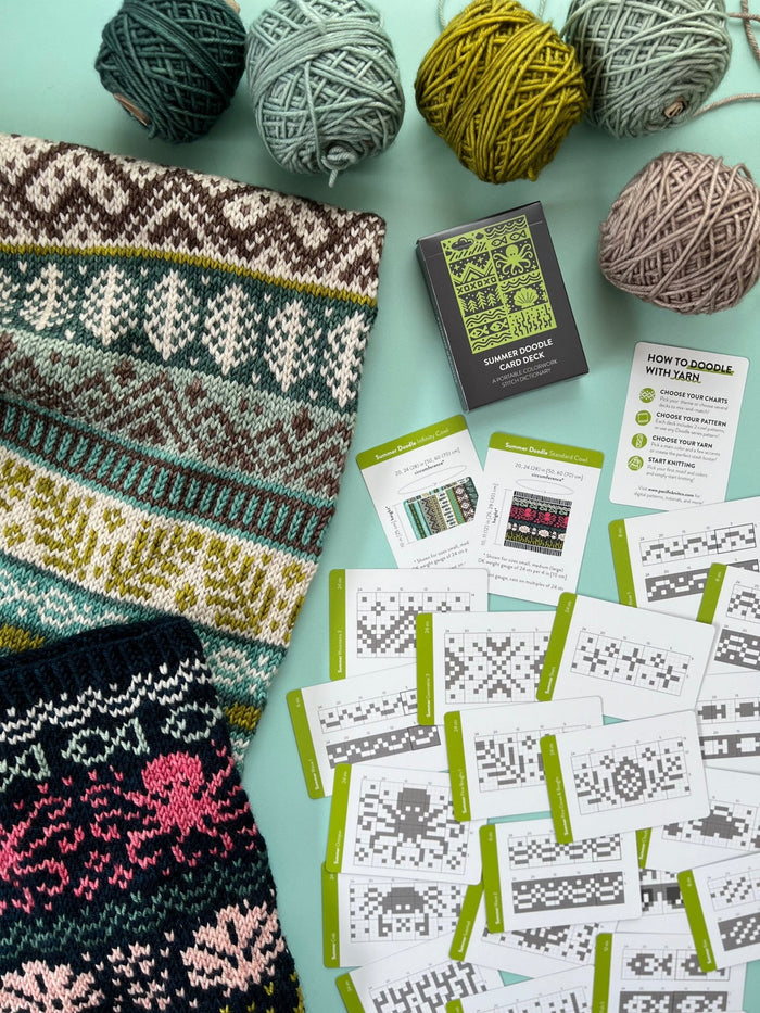 Pacific Knit Co. Summer Doodle Card Deck -  | Accessories at Michigan Fine Yarns