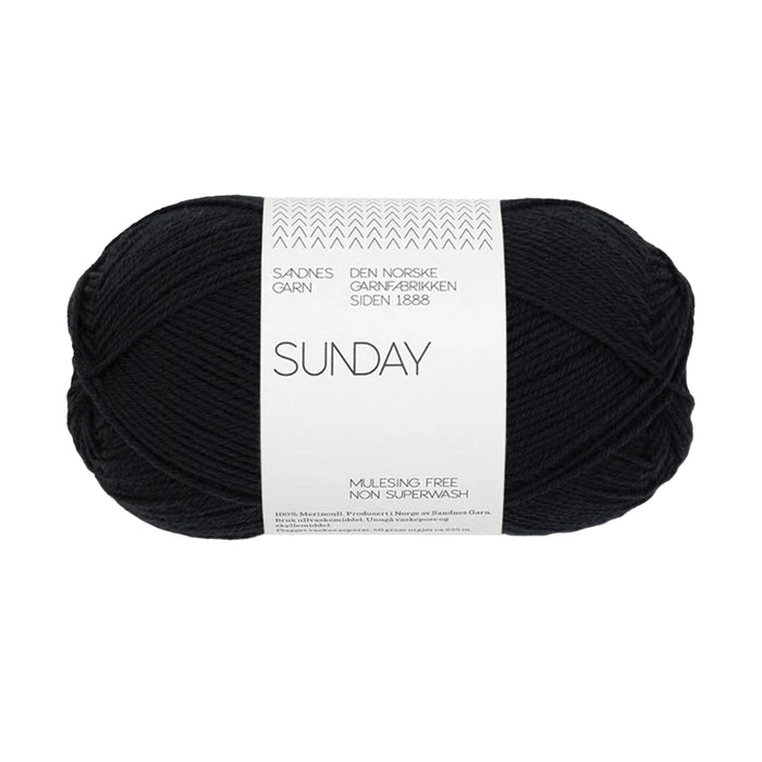 Sandnes Garn Sunday - 1099 - Black 7039560030922 | Yarn at Michigan Fine Yarns
