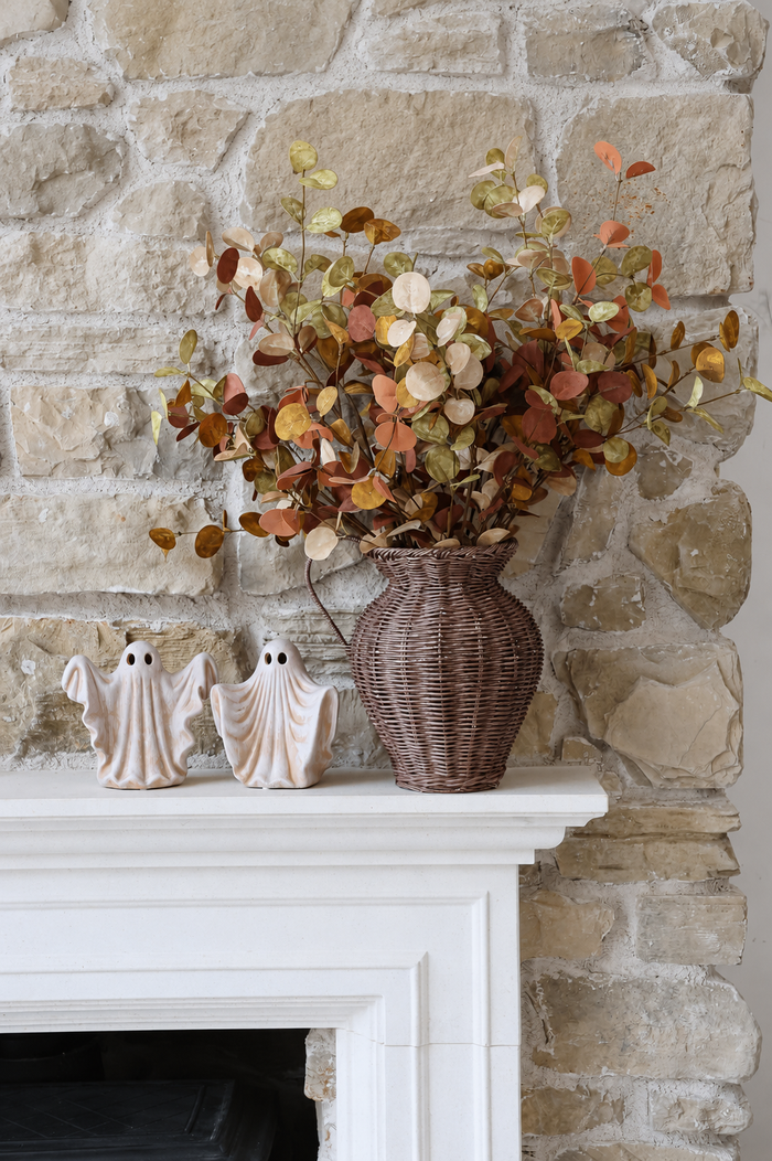 Tall Rattan Jug Vase – Brown