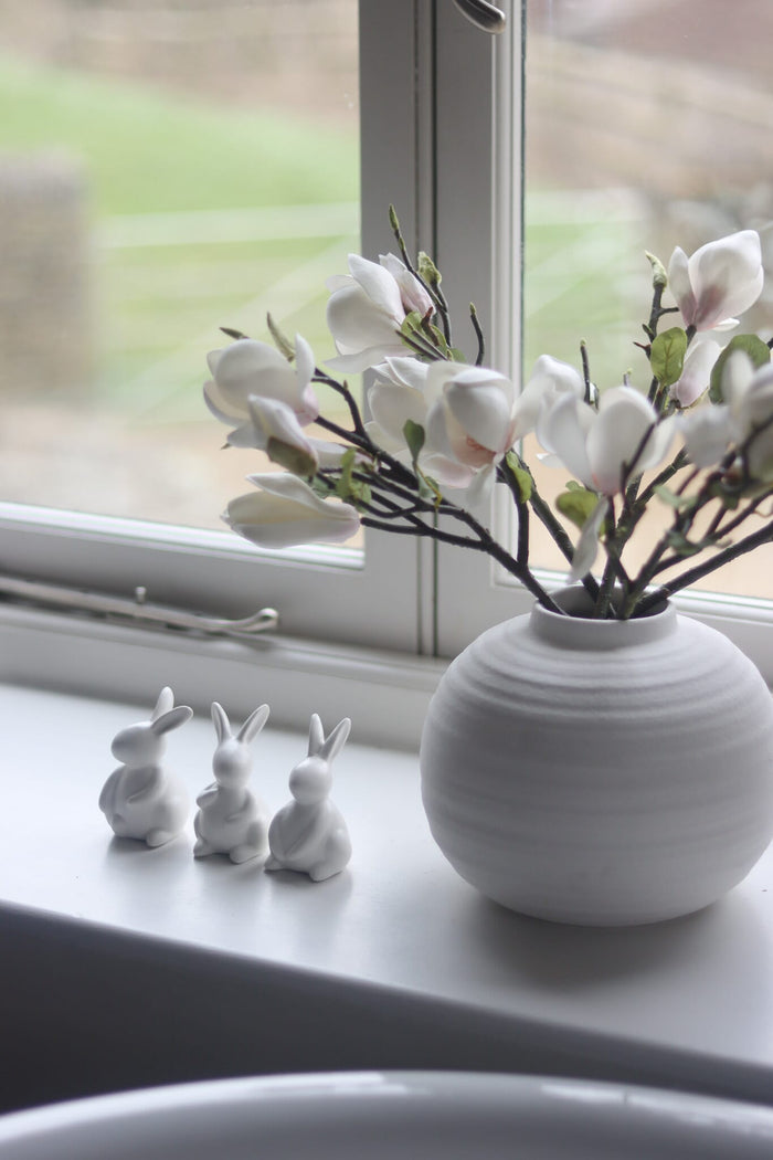 Textured Round Ceramic Vase