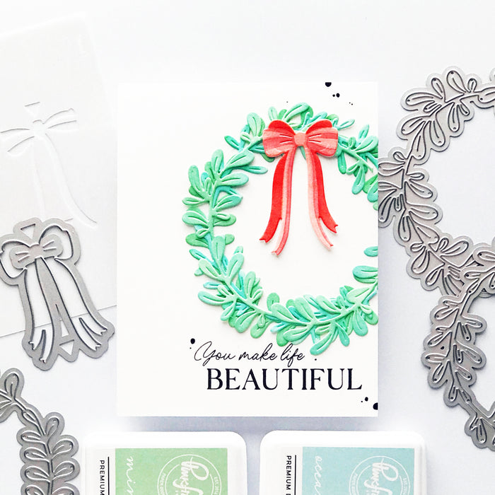 Tied with Cheer die & stencil bundle