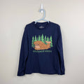 Vineyard Vines Boys Fuzzy Bigfoot Whale Long Sleeve Pocket T-Shirt Navy 7