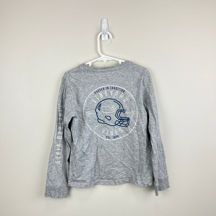 Vineyard Vines Long Sleeve Gray Football T-Shirt 6