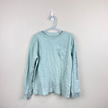 Vineyard Vines Long Sleeve Vintage Whale Garment-Dyed Pocket T-Shirt Aqua Sky 7