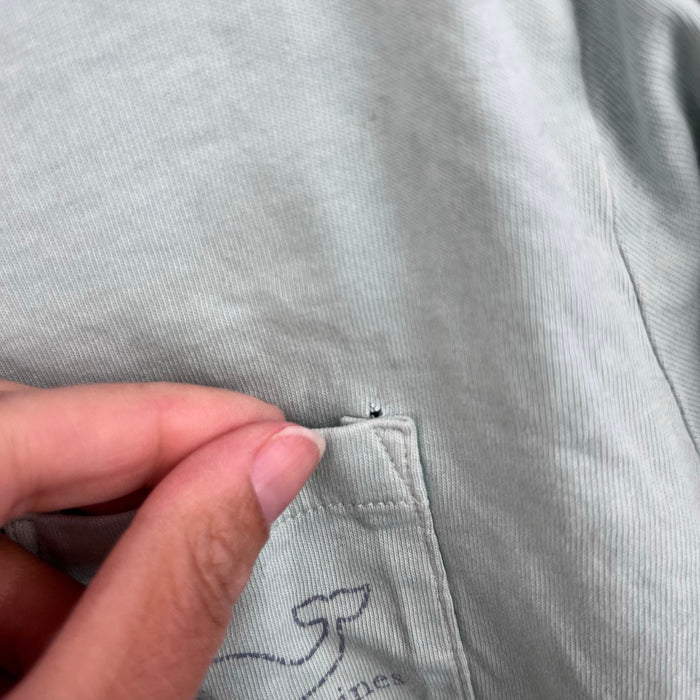 Vineyard Vines Long Sleeve Vintage Whale Garment-Dyed Pocket T-Shirt Aqua Sky 7